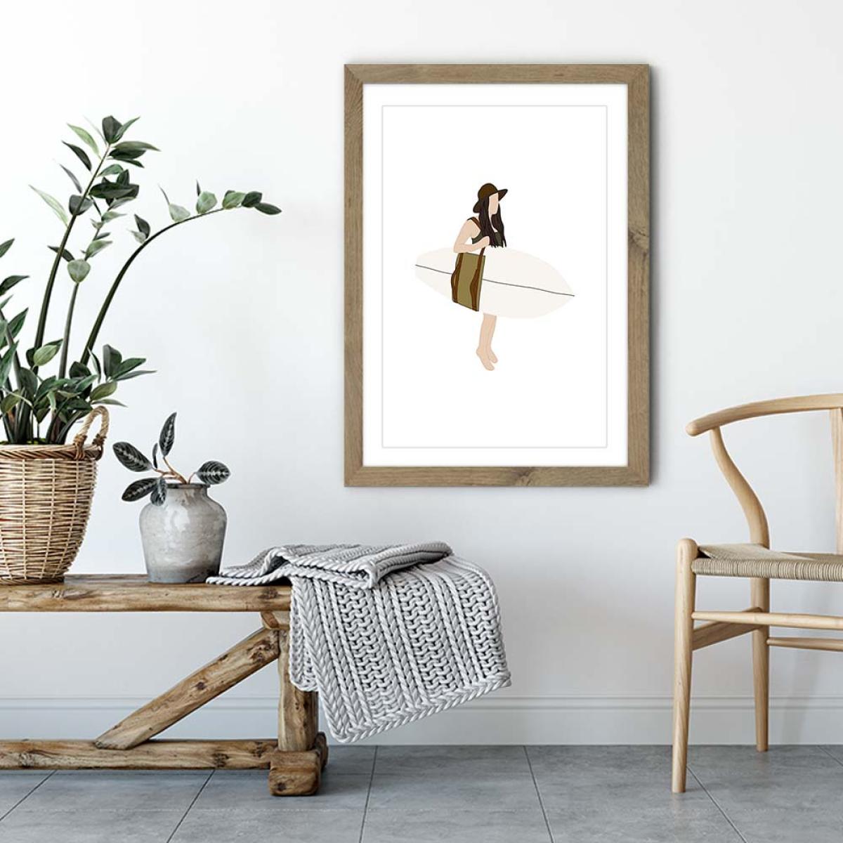 Traveler Art Print Oak Frame – image 4