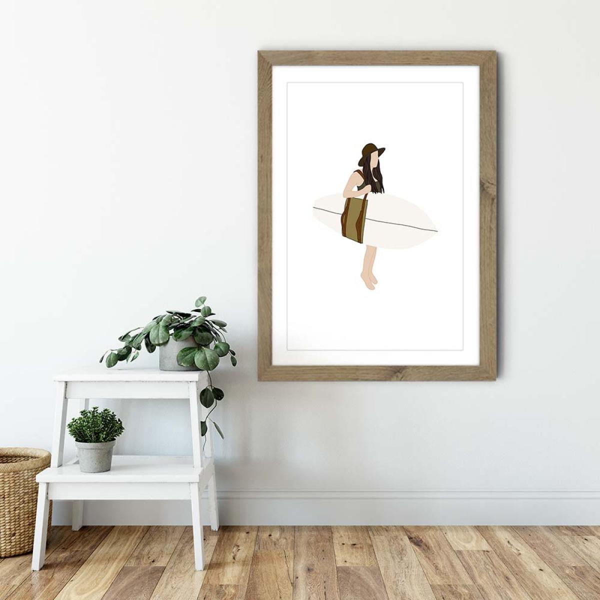 Traveler Art Print Oak Frame – image 6