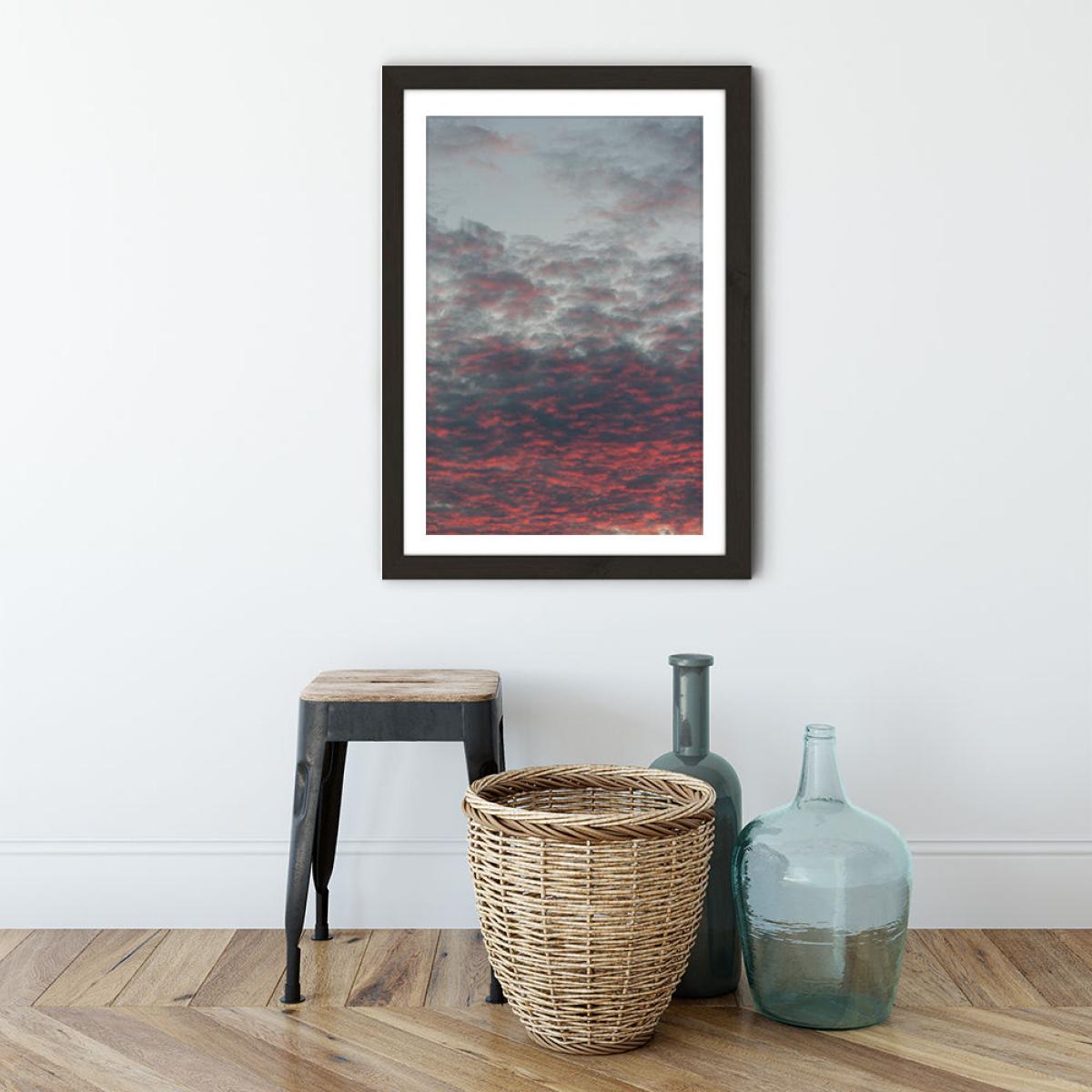 Cotton Candy Sky Art Print Black Frame – image 3