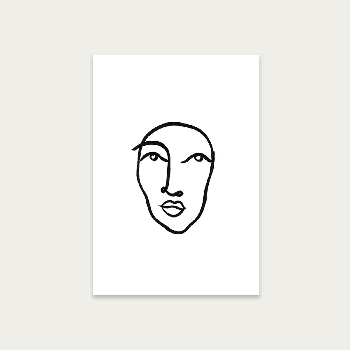 Faces VI Art Print Unframed