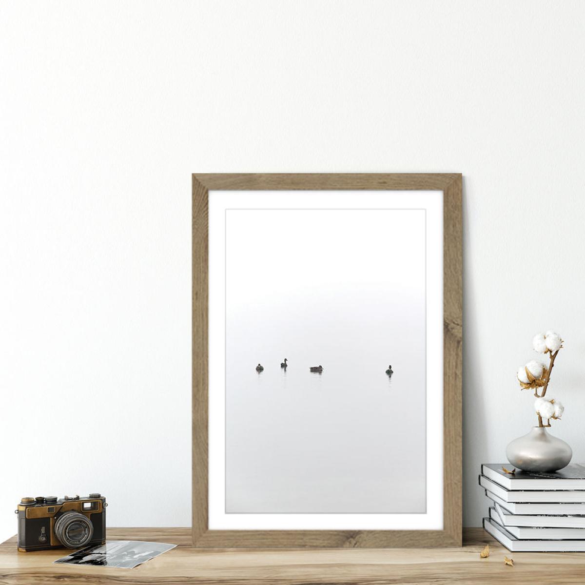Floating Between Fog and Sea Art Print Oak Frame – image 5