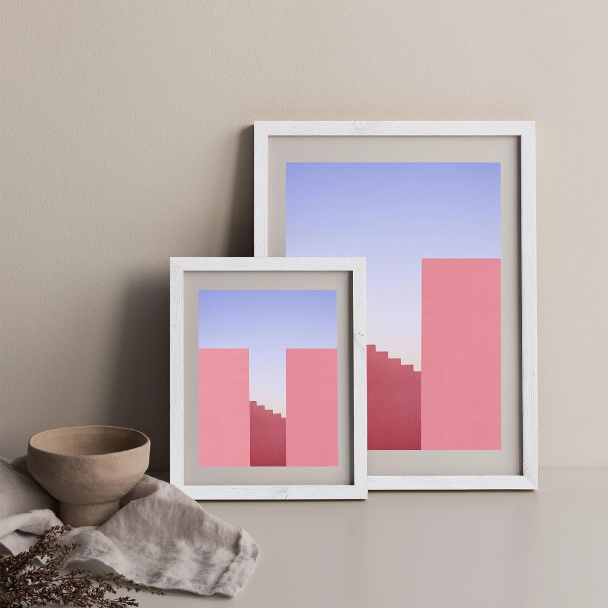 Walking On Sunset Art Print White Frame – image 11
