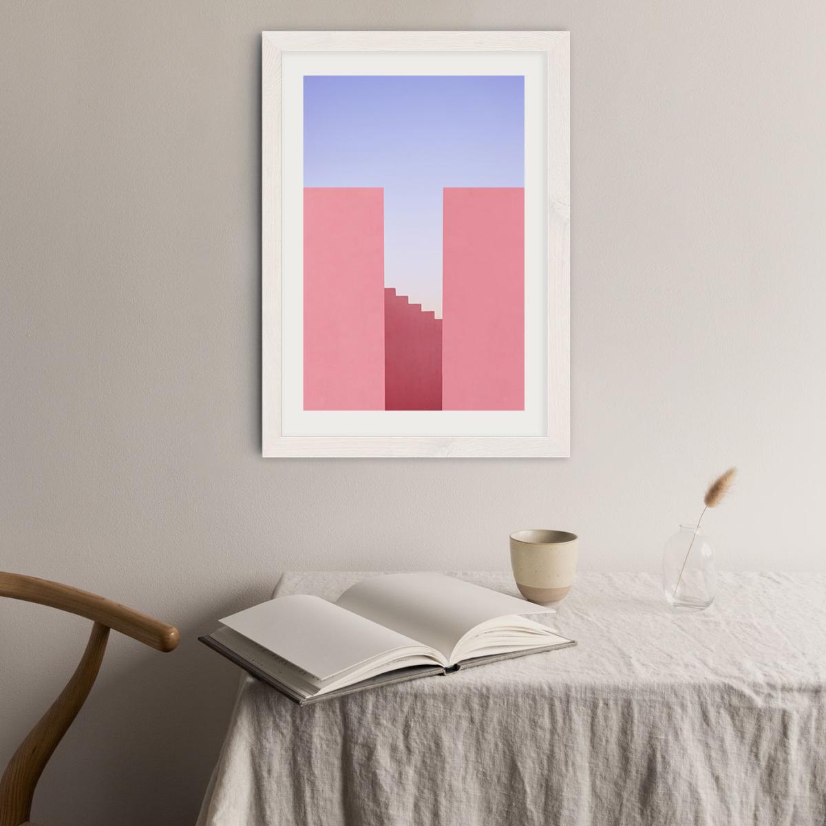 Walking On Sunset Art Print White Frame – image 3