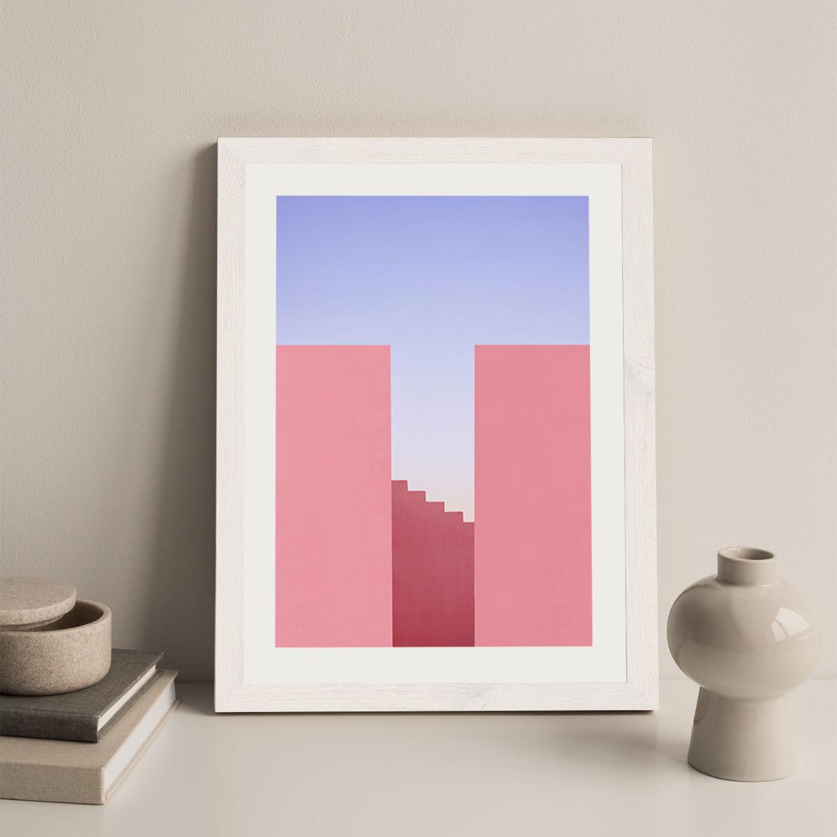 Walking On Sunset Art Print White Frame – image 4