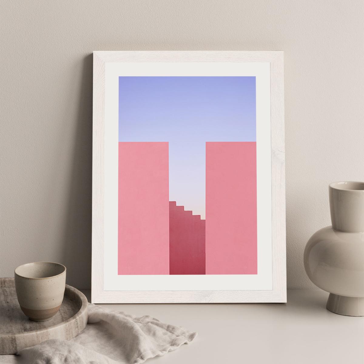 Walking On Sunset Art Print White Frame – image 5