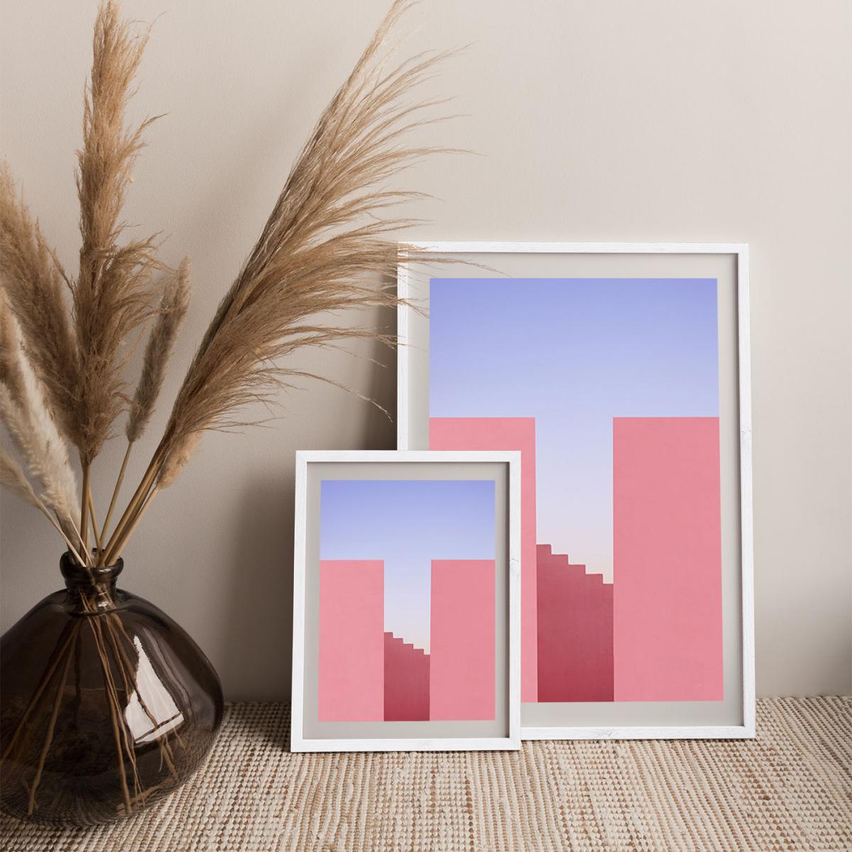 Walking On Sunset Art Print White Frame – image 7