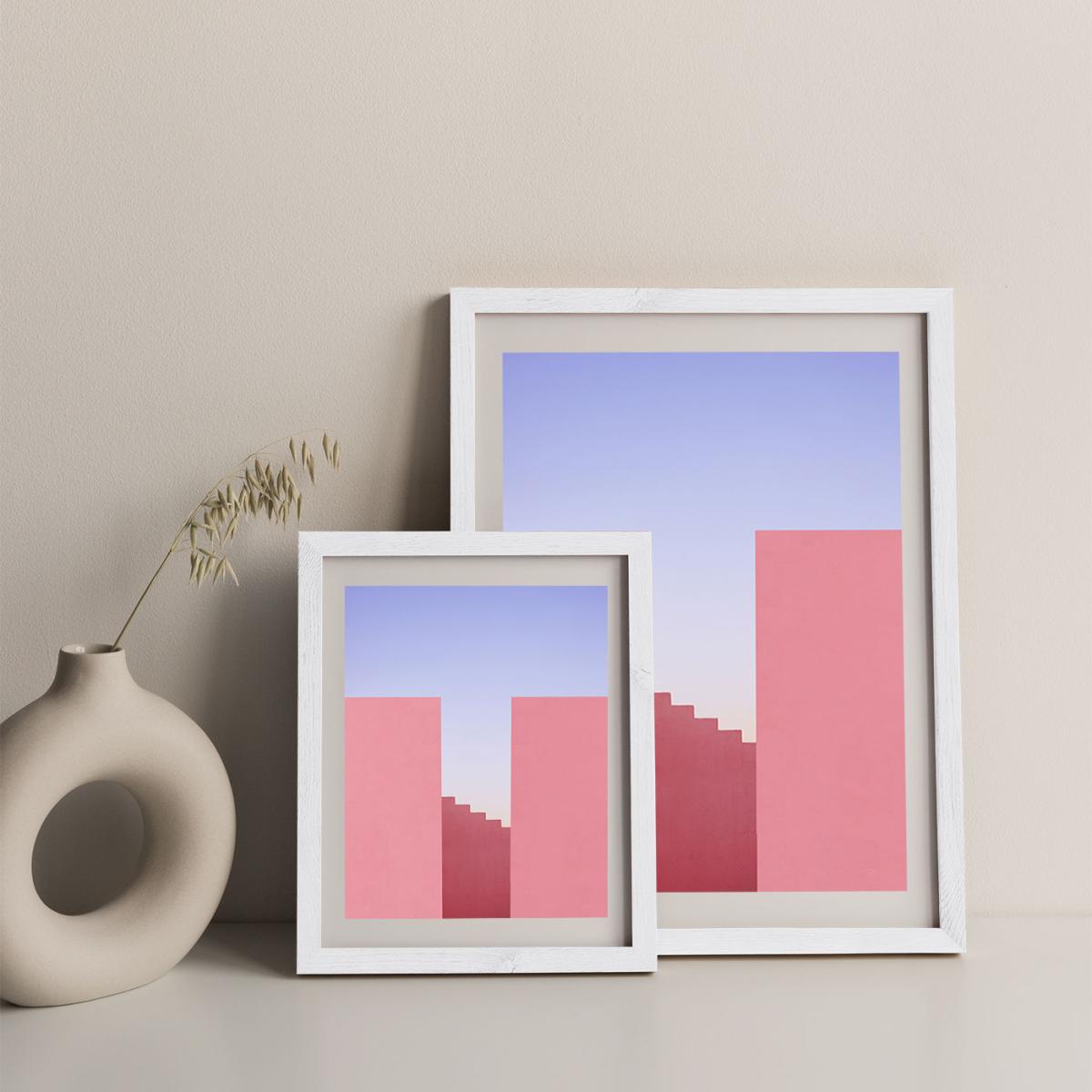 Walking On Sunset Art Print White Frame – image 9