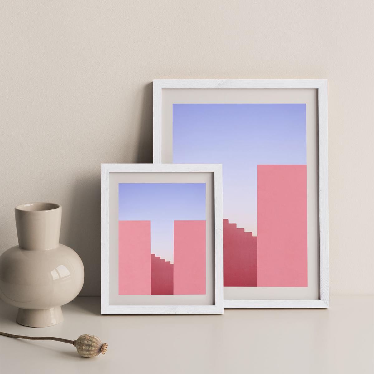 Walking On Sunset Art Print White Frame – image 10