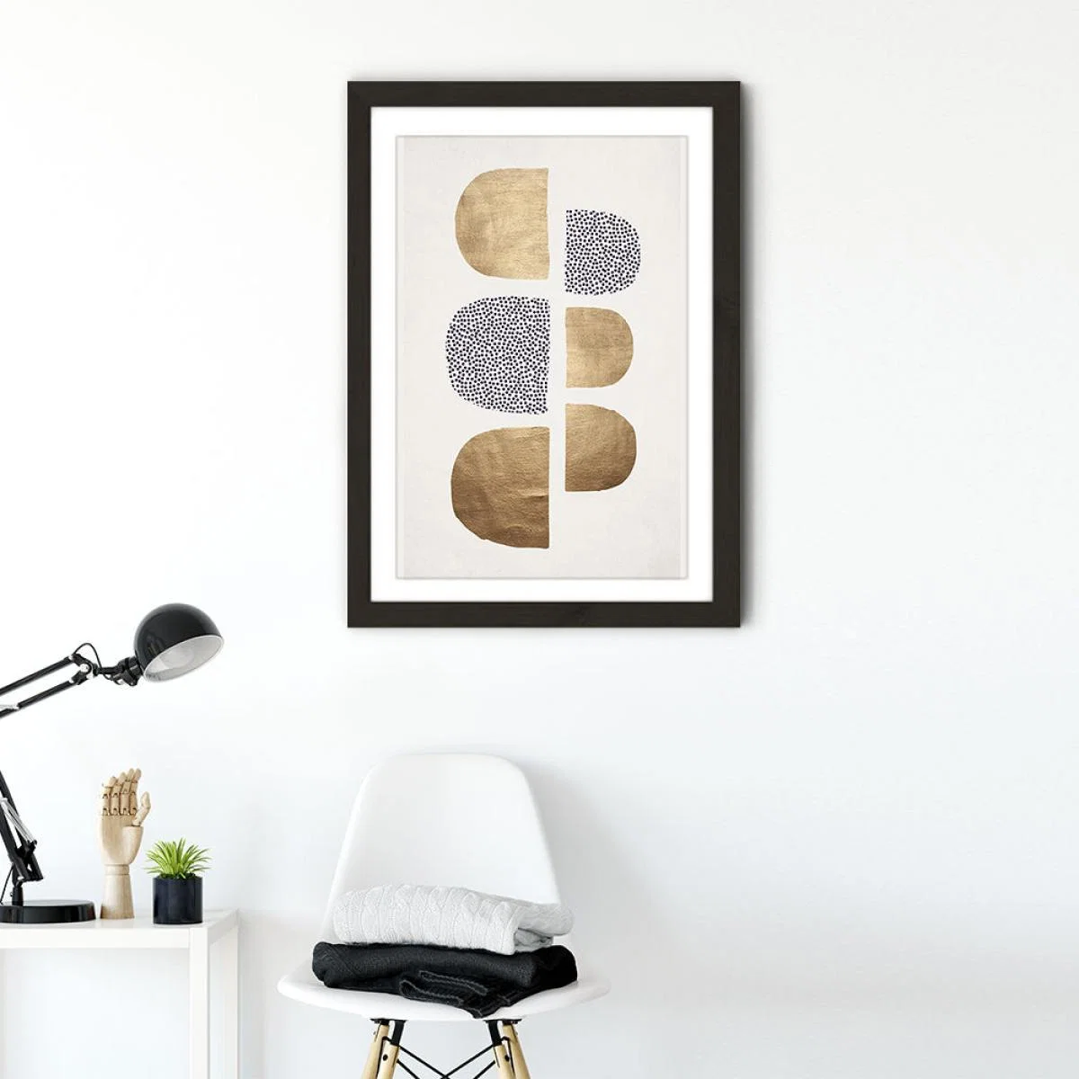 Geometric Abstracta Art Print Black Frame – image 2