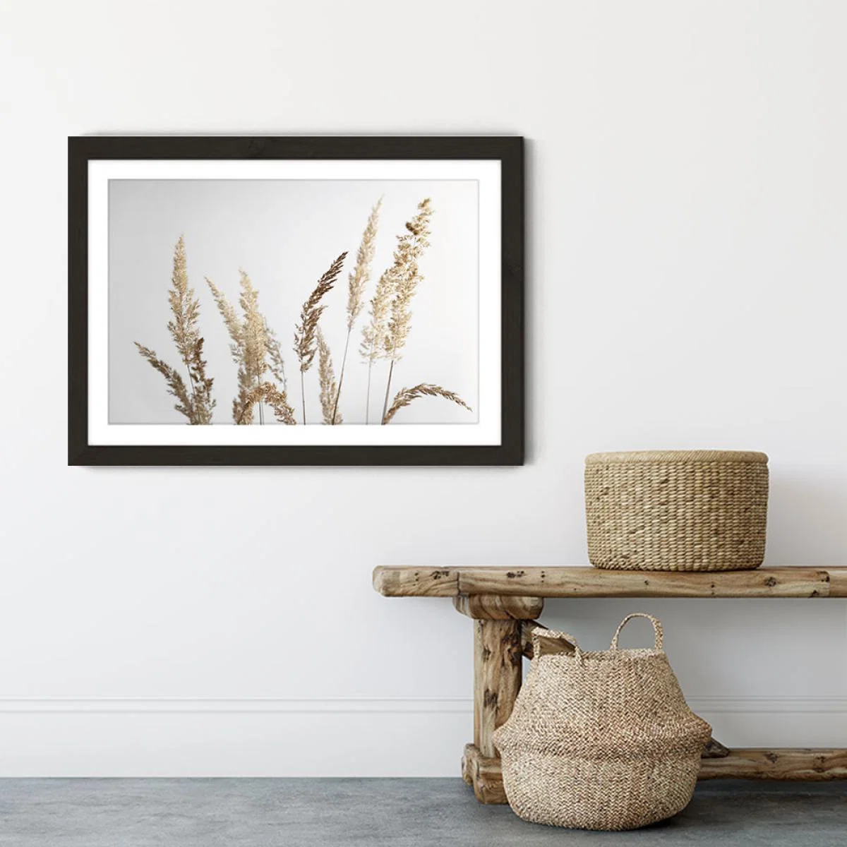 Glorious Golden Pampas Grass Art Print Black Frame – image 5
