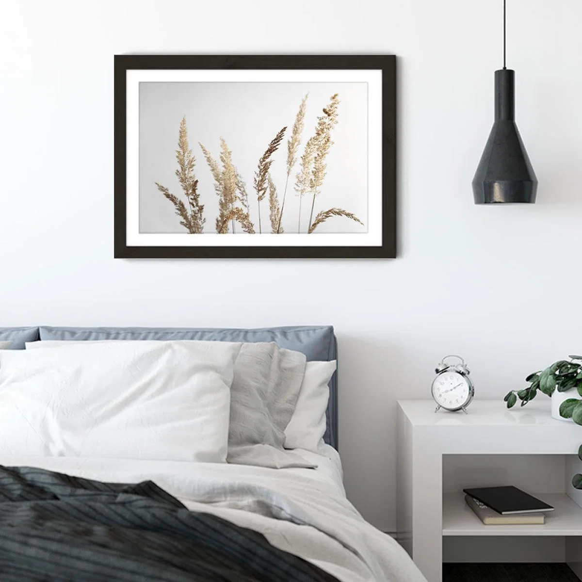 Glorious Golden Pampas Grass Art Print Black Frame – image 6