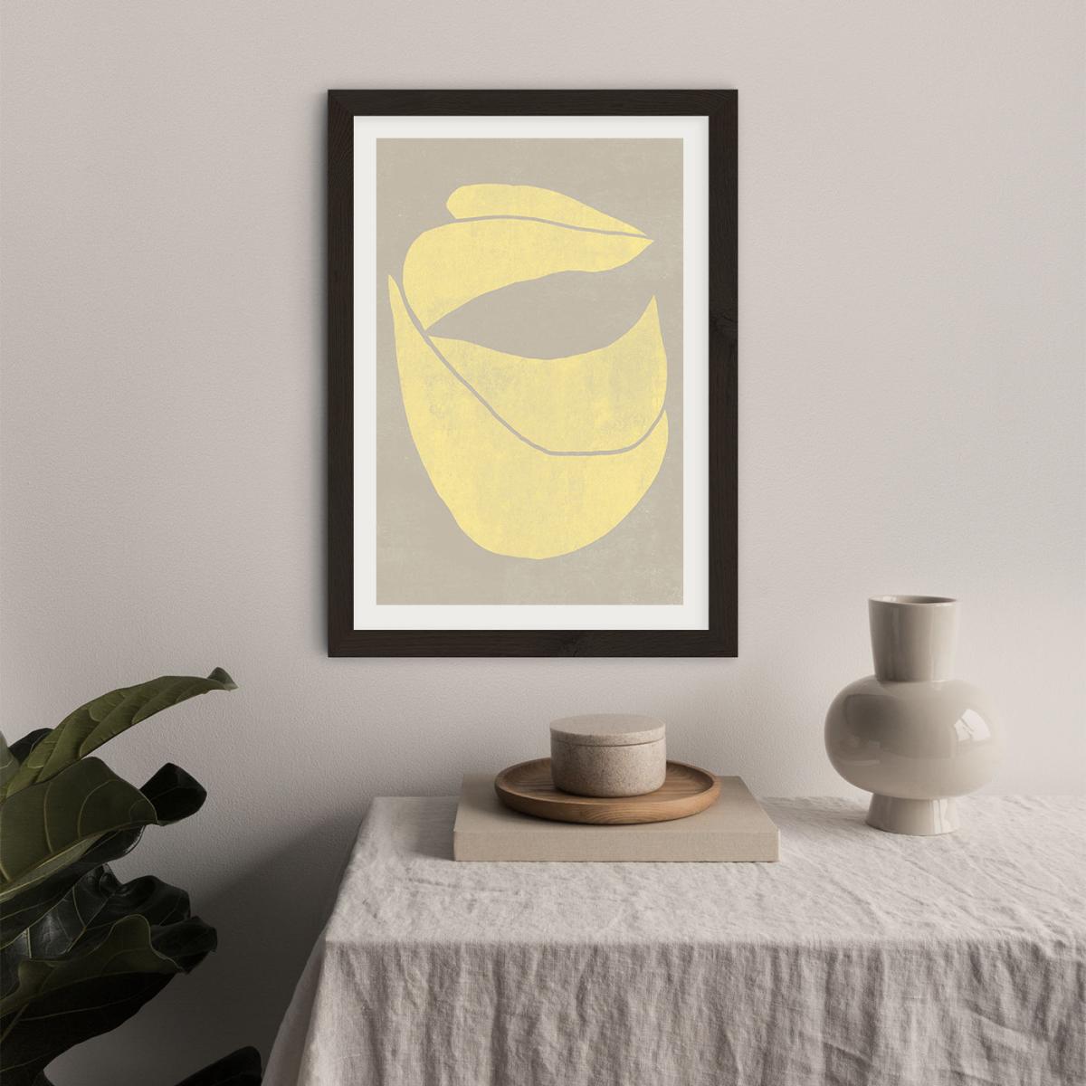Twined 04 Yellow Art Print Black Frame – image 5