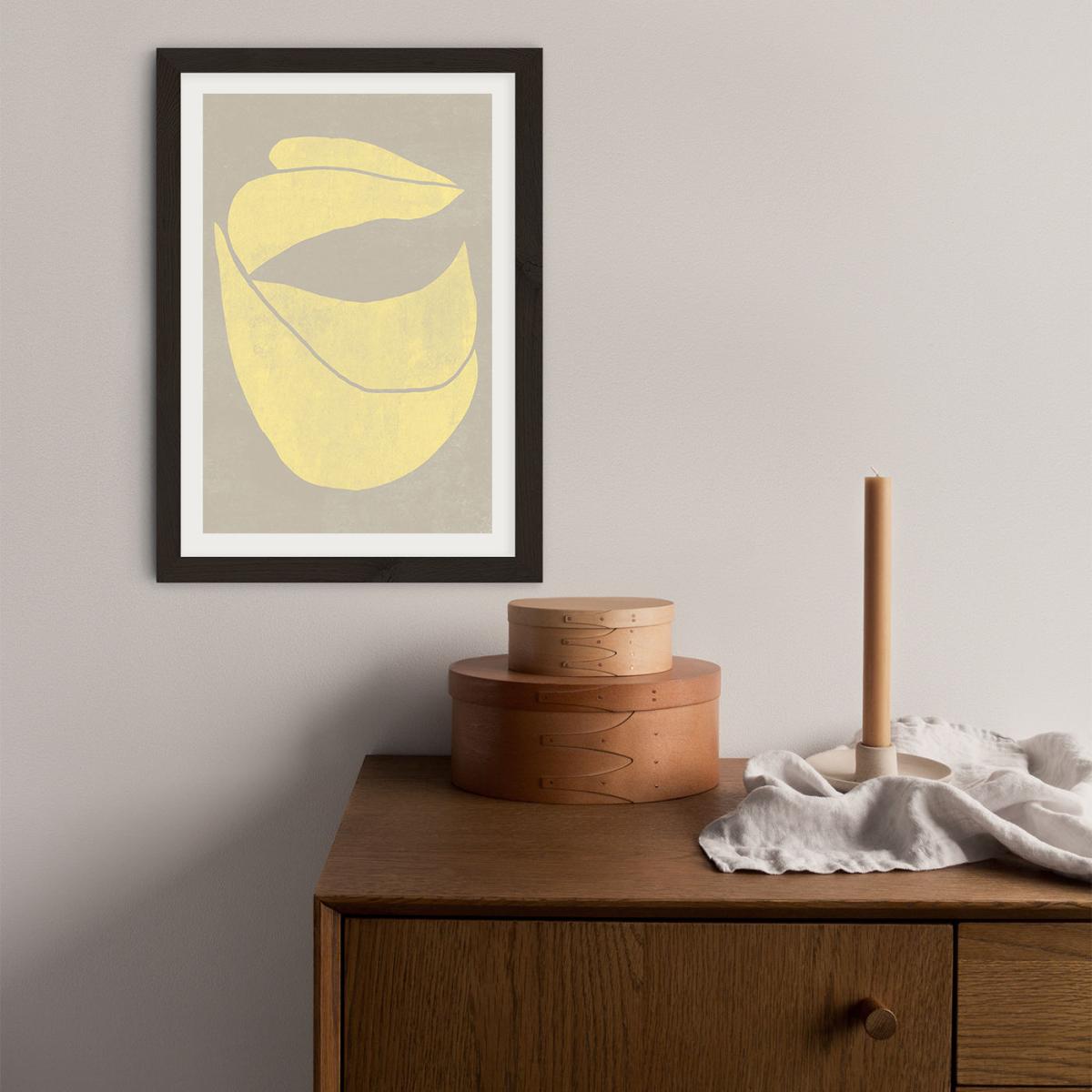 Twined 04 Yellow Art Print Black Frame – image 7