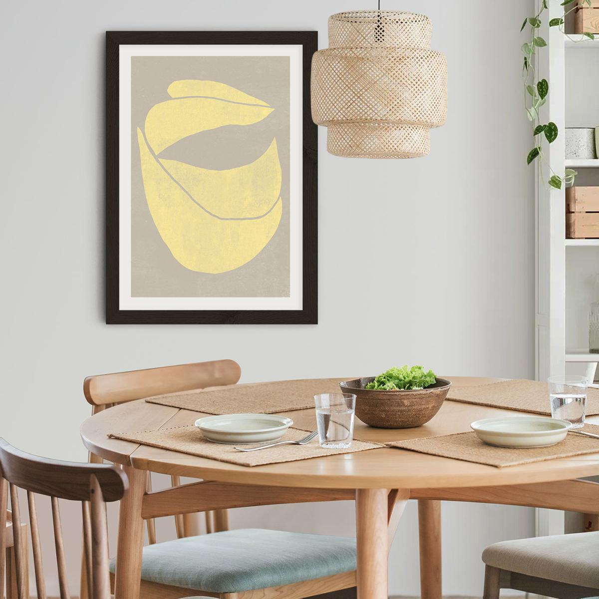 Twined 04 Yellow Art Print Black Frame – image 9