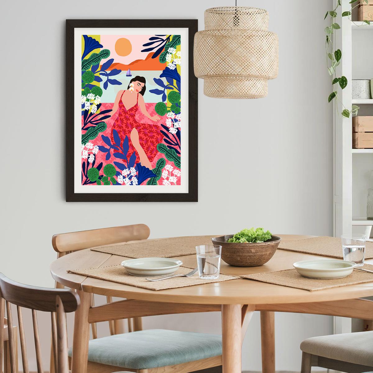 Relaxing At My Window Art Print Black Frame – image 9