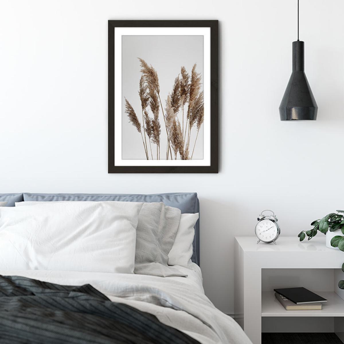 Pampas Reed in The Wind Art Print Black Frame – image 4