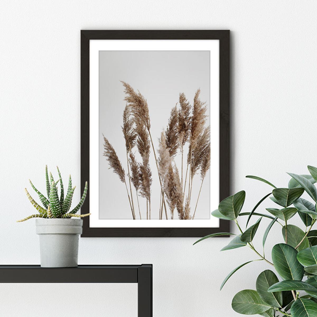 Pampas Reed in The Wind Art Print Black Frame – image 5