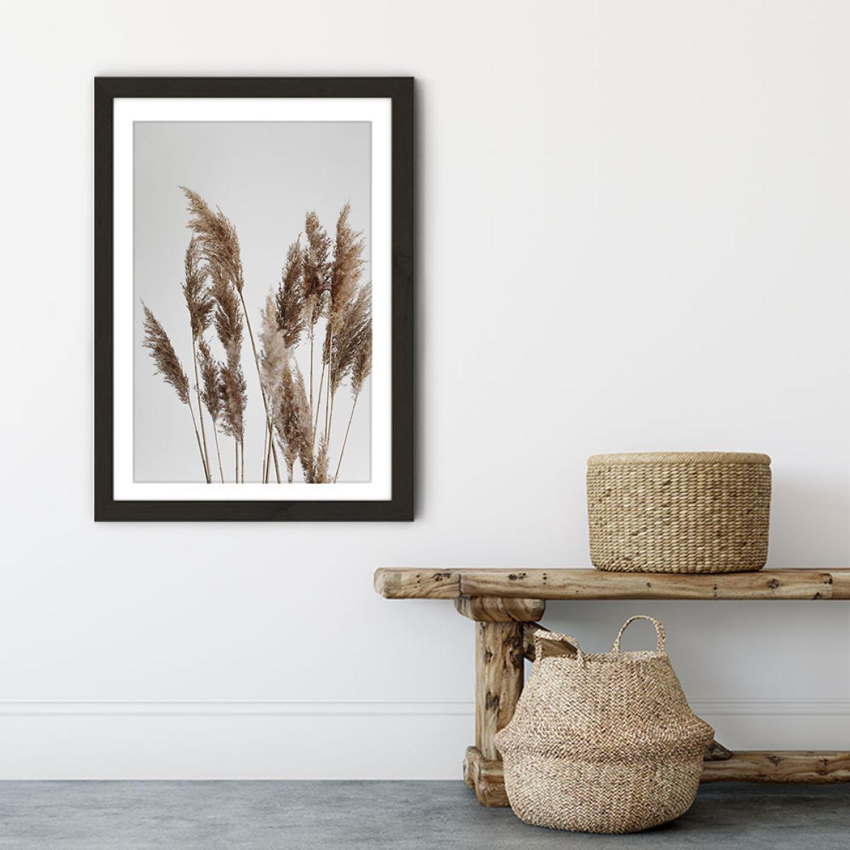 Pampas Reed in The Wind Art Print Black Frame – image 6