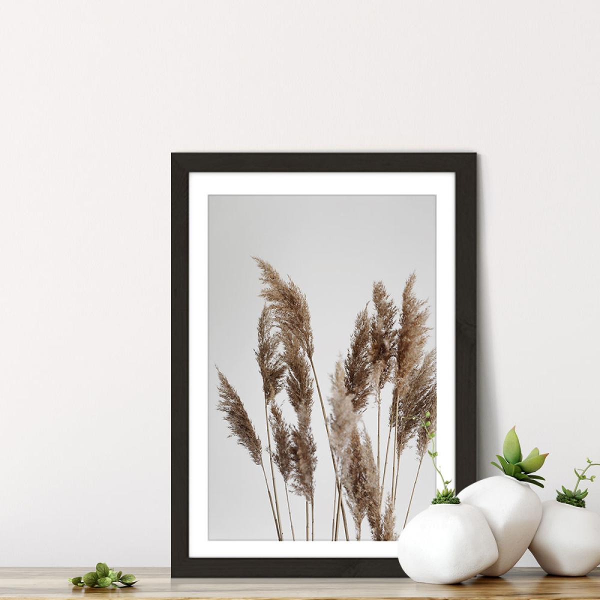 Pampas Reed in The Wind Art Print Black Frame – image 7
