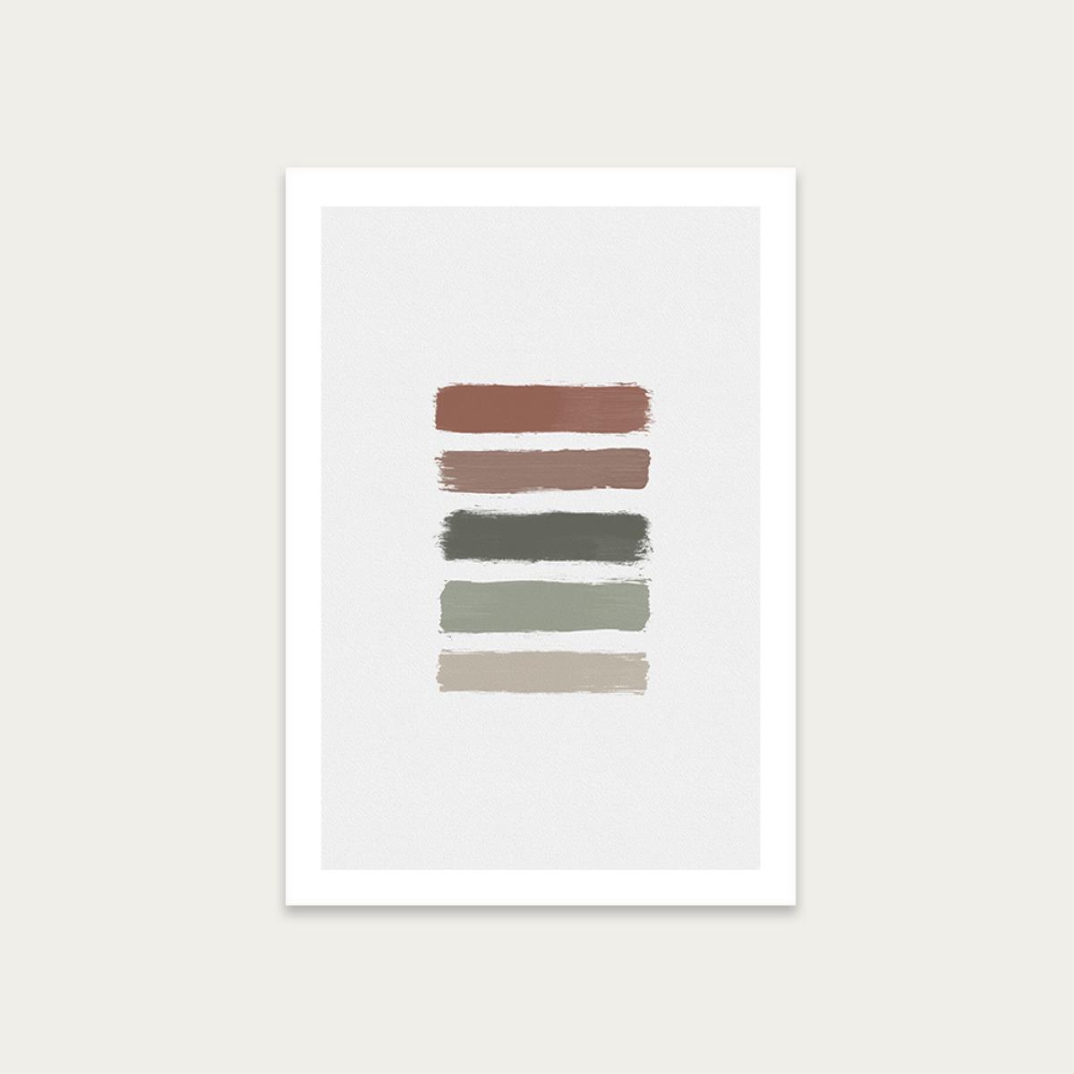 Ombre Earth Tones Art Print Unframed