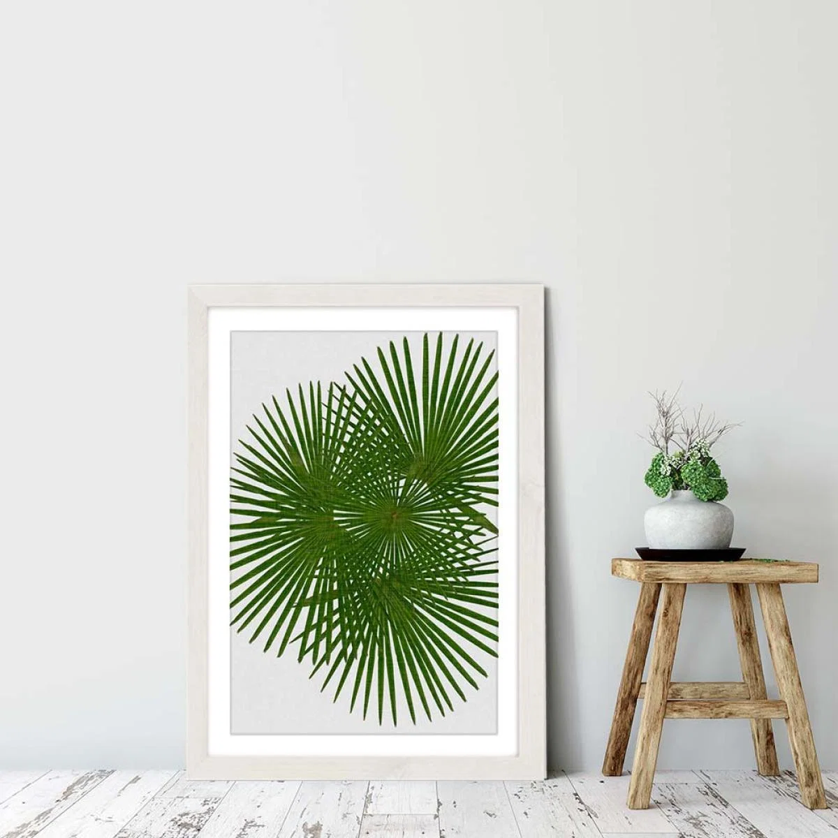 Fan Palm Art Print White Frame – image 6