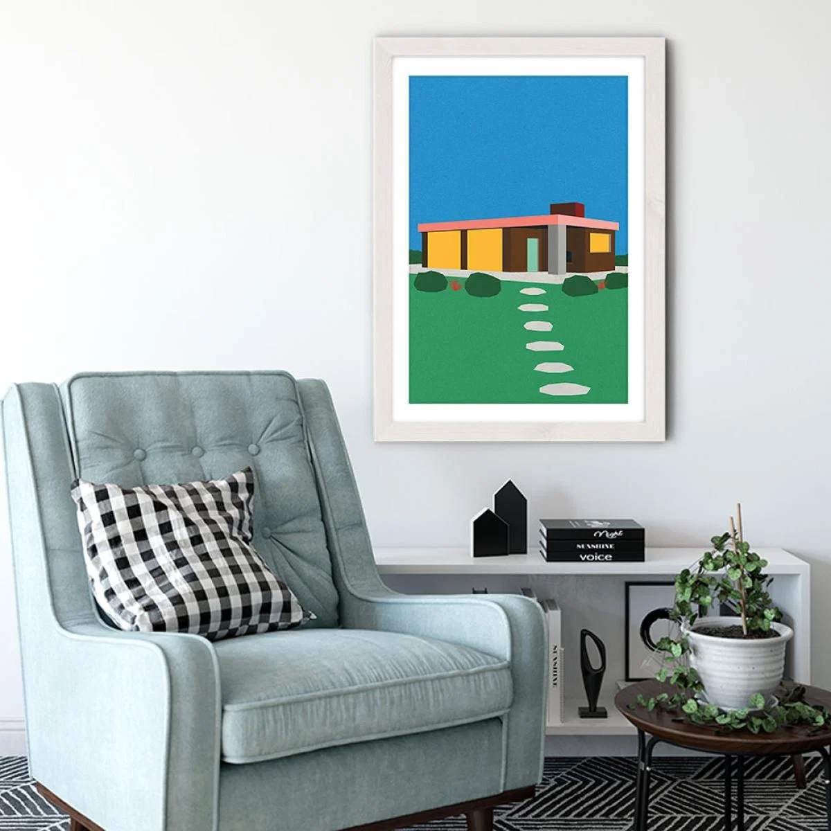 The Elster House Art Print White Frame – image 4