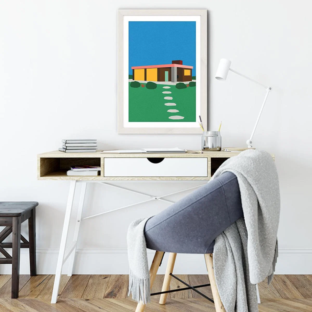 The Elster House Art Print White Frame – image 5