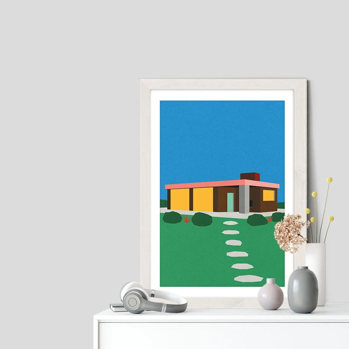 The Elster House Art Print White Frame – image 7