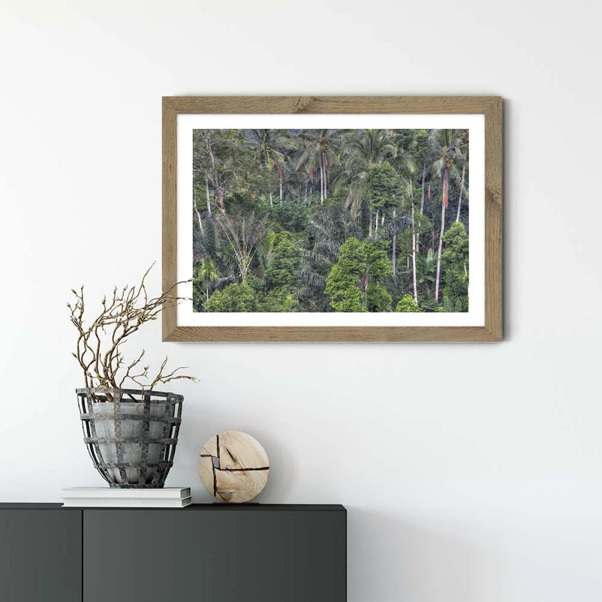 Jungle Art Print Oak Frame – image 2