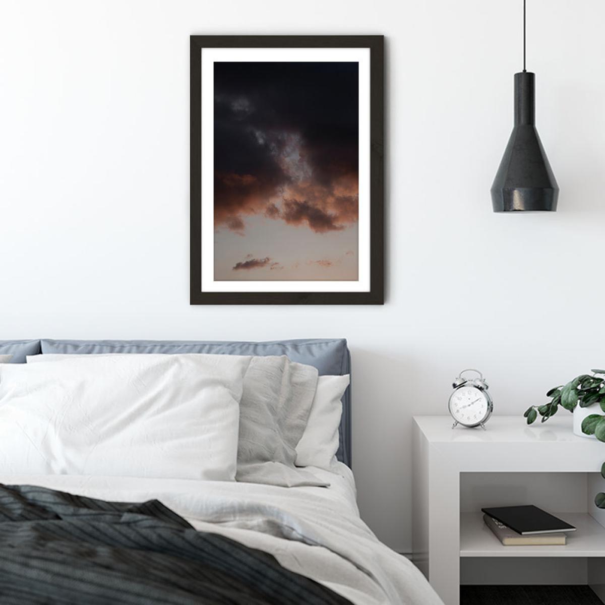 Lila Wolken - Dreamy Evening Sky Art Print Black Frame – image 4