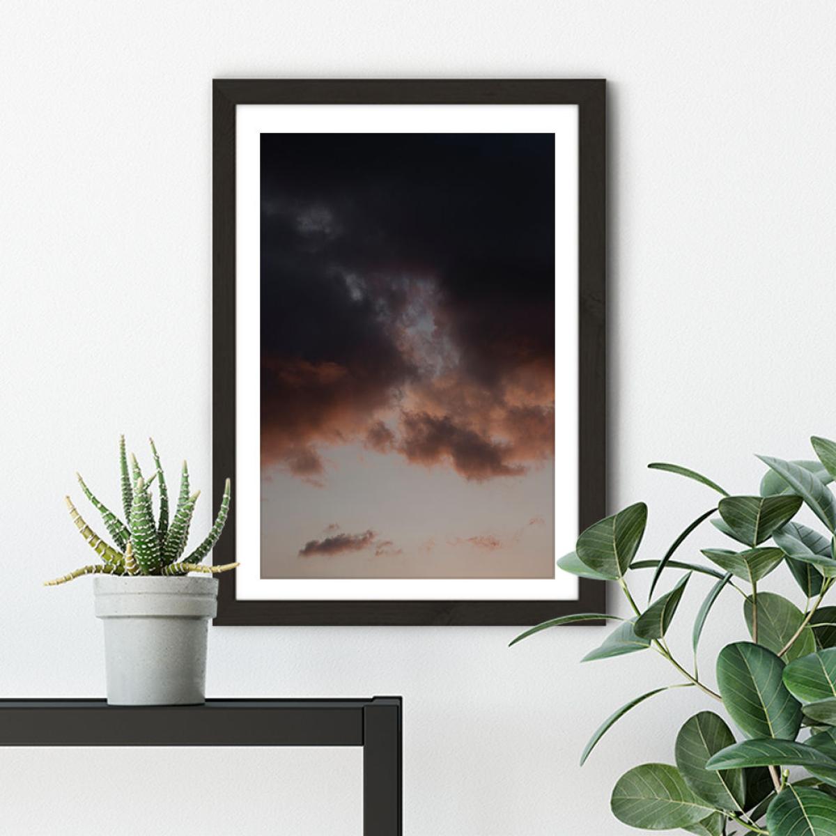 Lila Wolken - Dreamy Evening Sky Art Print Black Frame – image 5