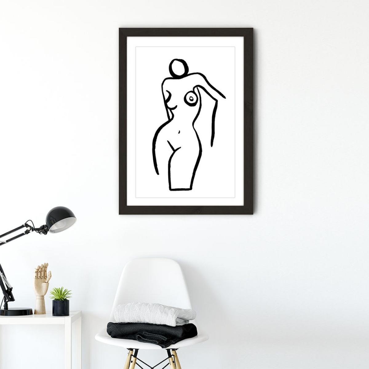 Nude VIII Art Print Black Frame – image 2