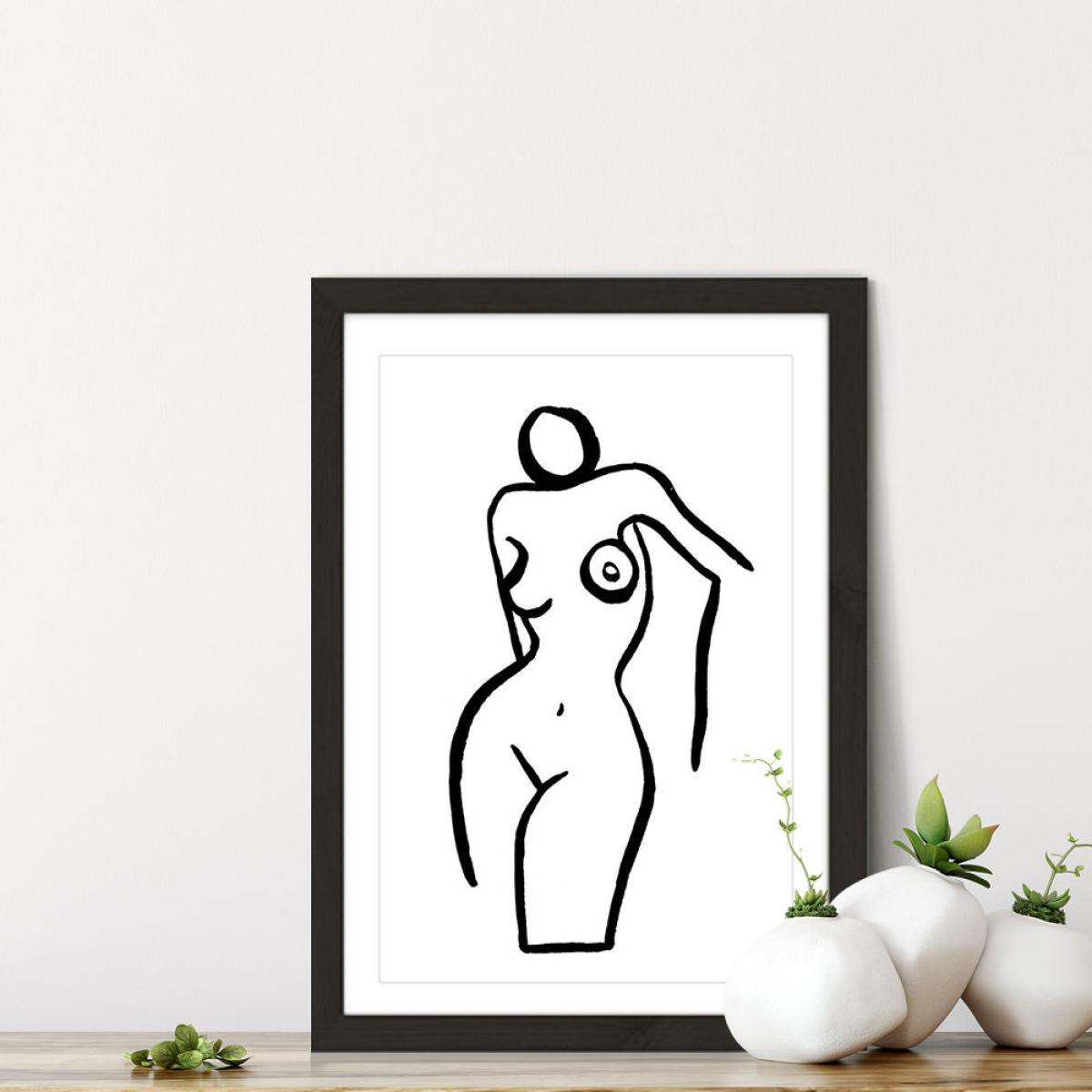 Nude VIII Art Print Black Frame – image 5