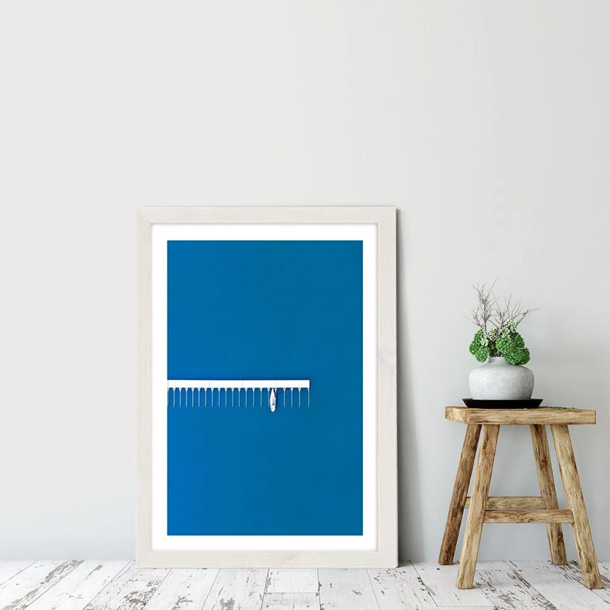 Single Boat Art Print White Frame – image 7