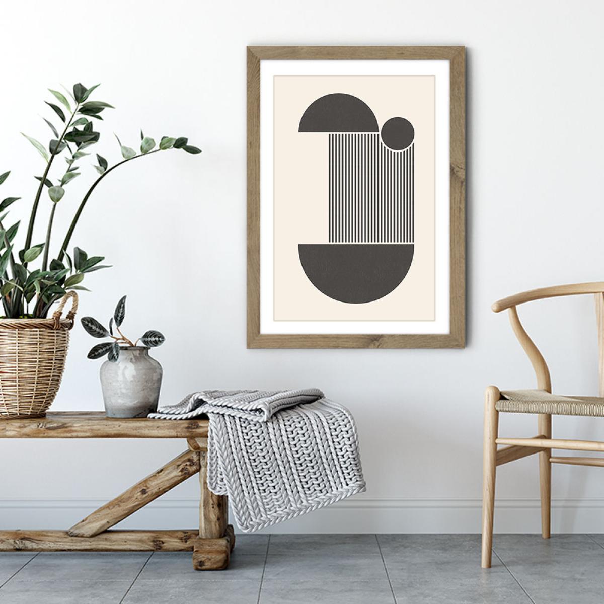 Block I Art Print Oak Frame – image 4