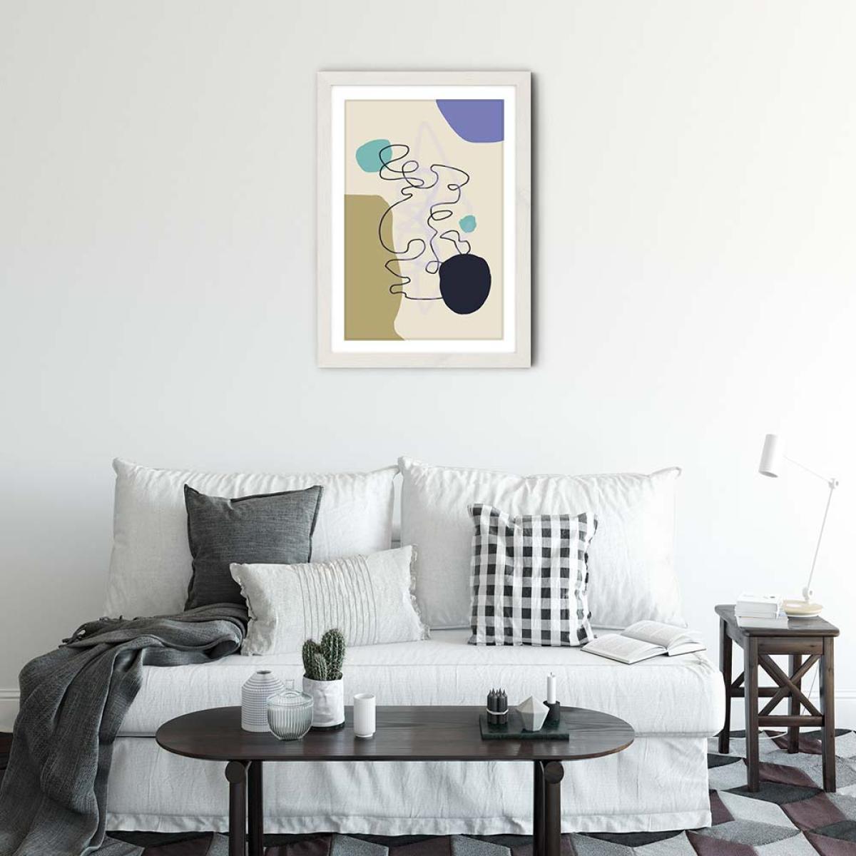 Floating Minds No.1 Art Print White Frame – image 2
