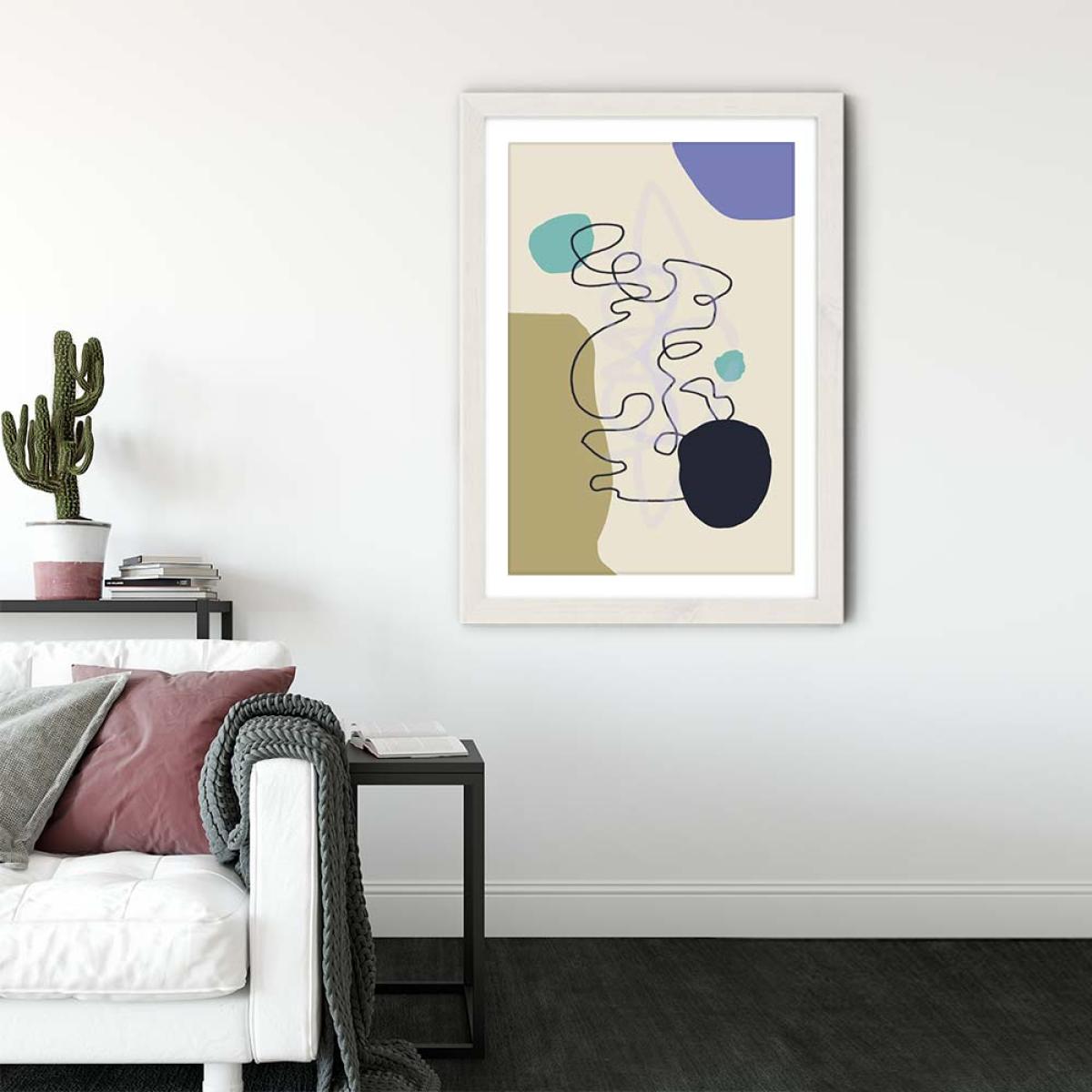 Floating Minds No.1 Art Print White Frame – image 3