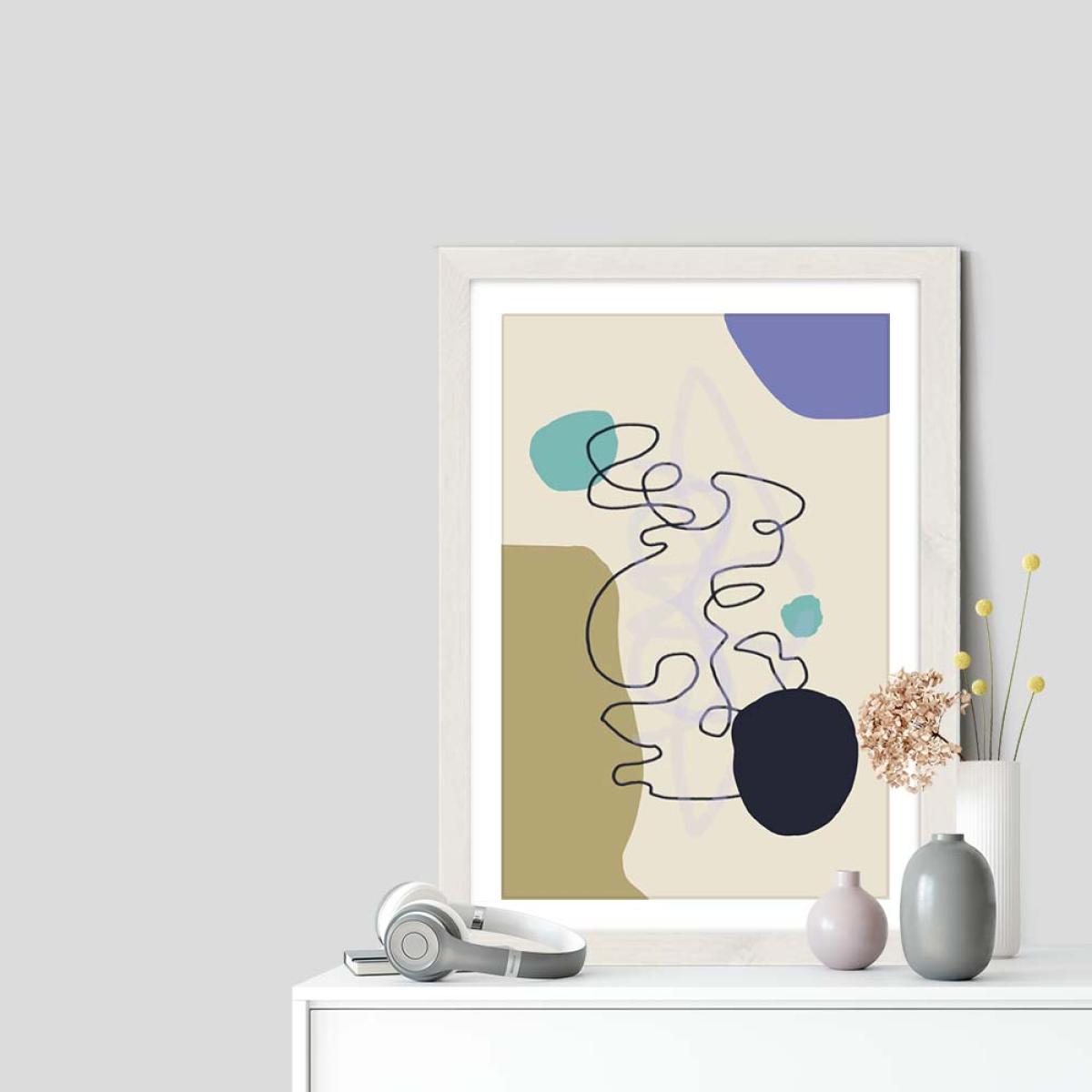 Floating Minds No.1 Art Print White Frame – image 7