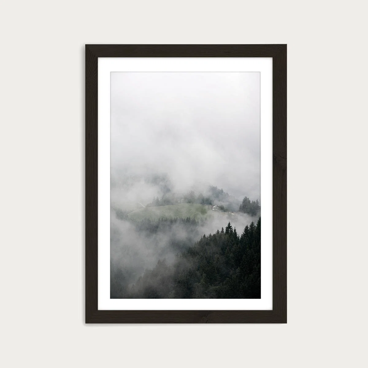 The House in the Mountains Art Print Black Frame – image 1
