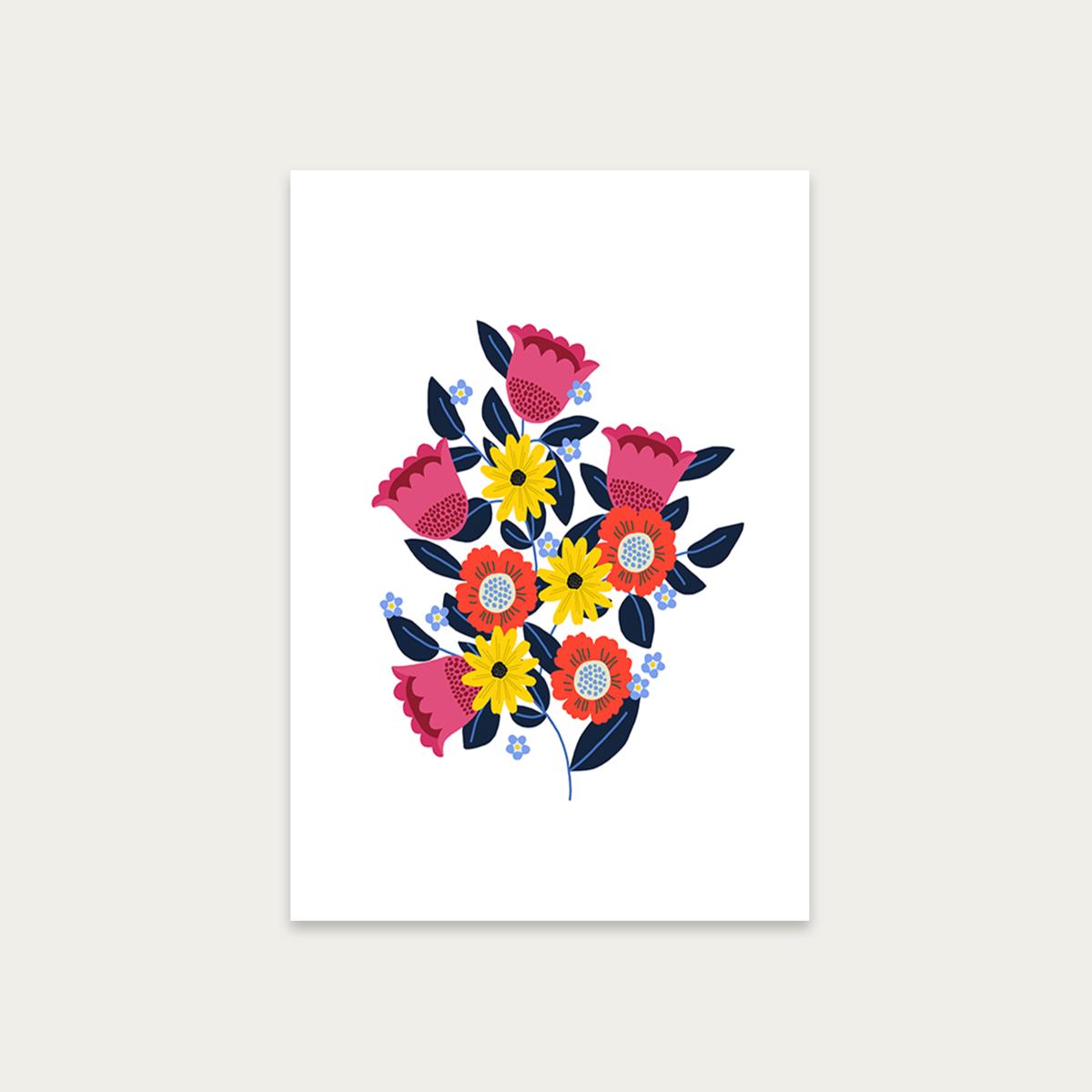 Spring Flowers Art Print Unframed