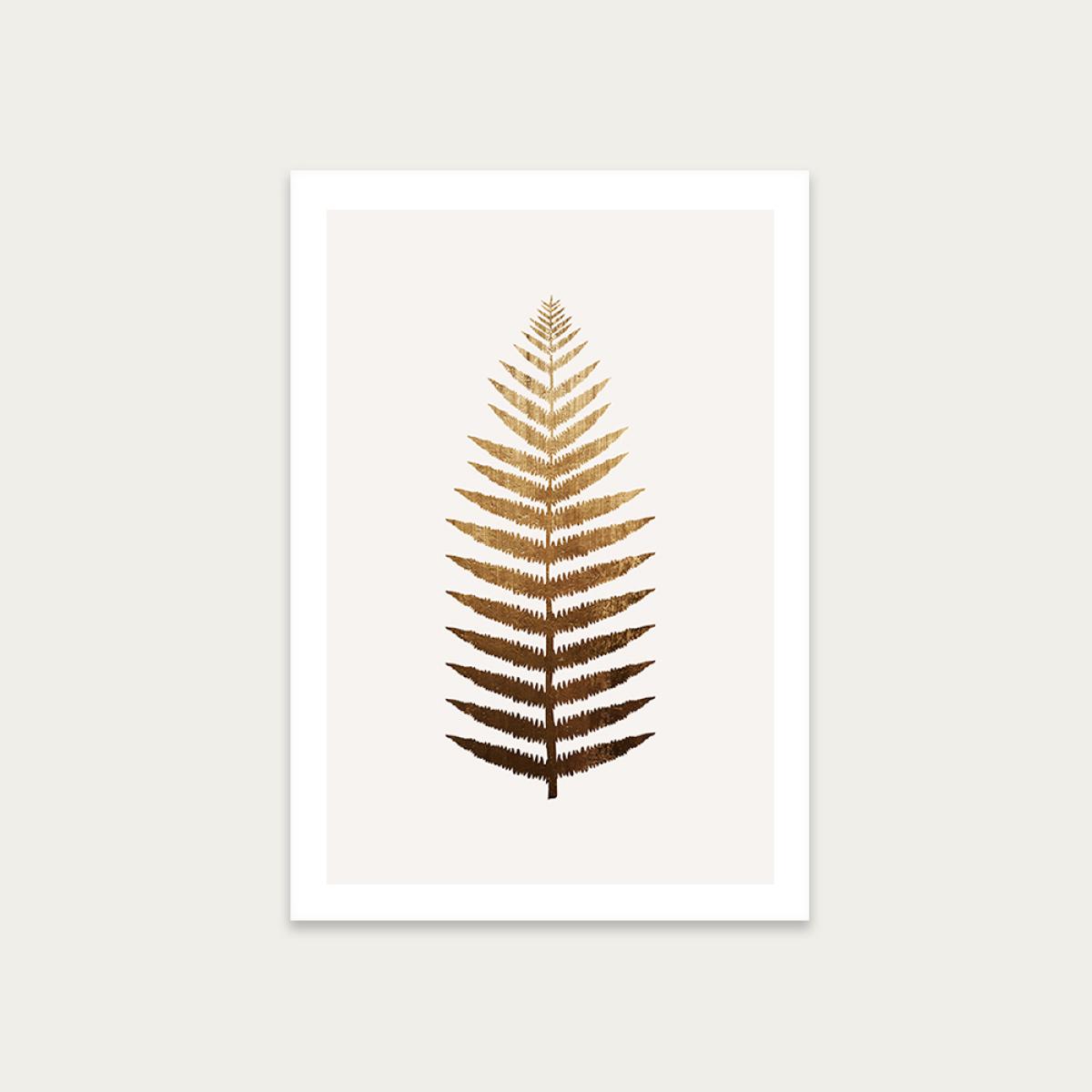 Golden leaf No.7 Art Print Unframed