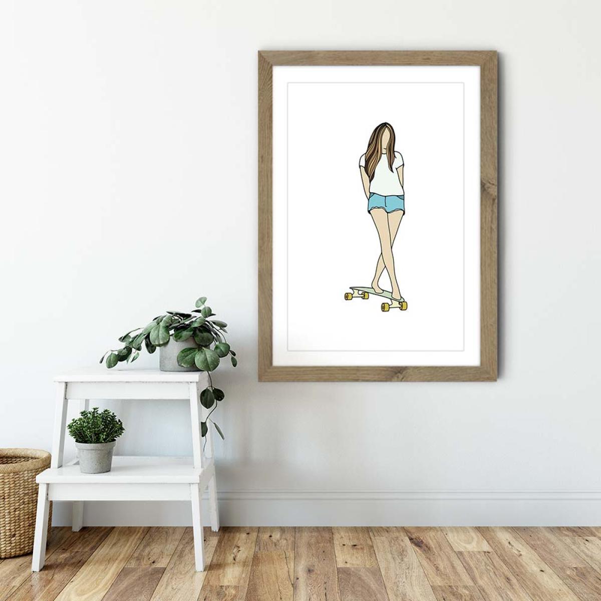 Stars Art Print Oak Frame – image 6