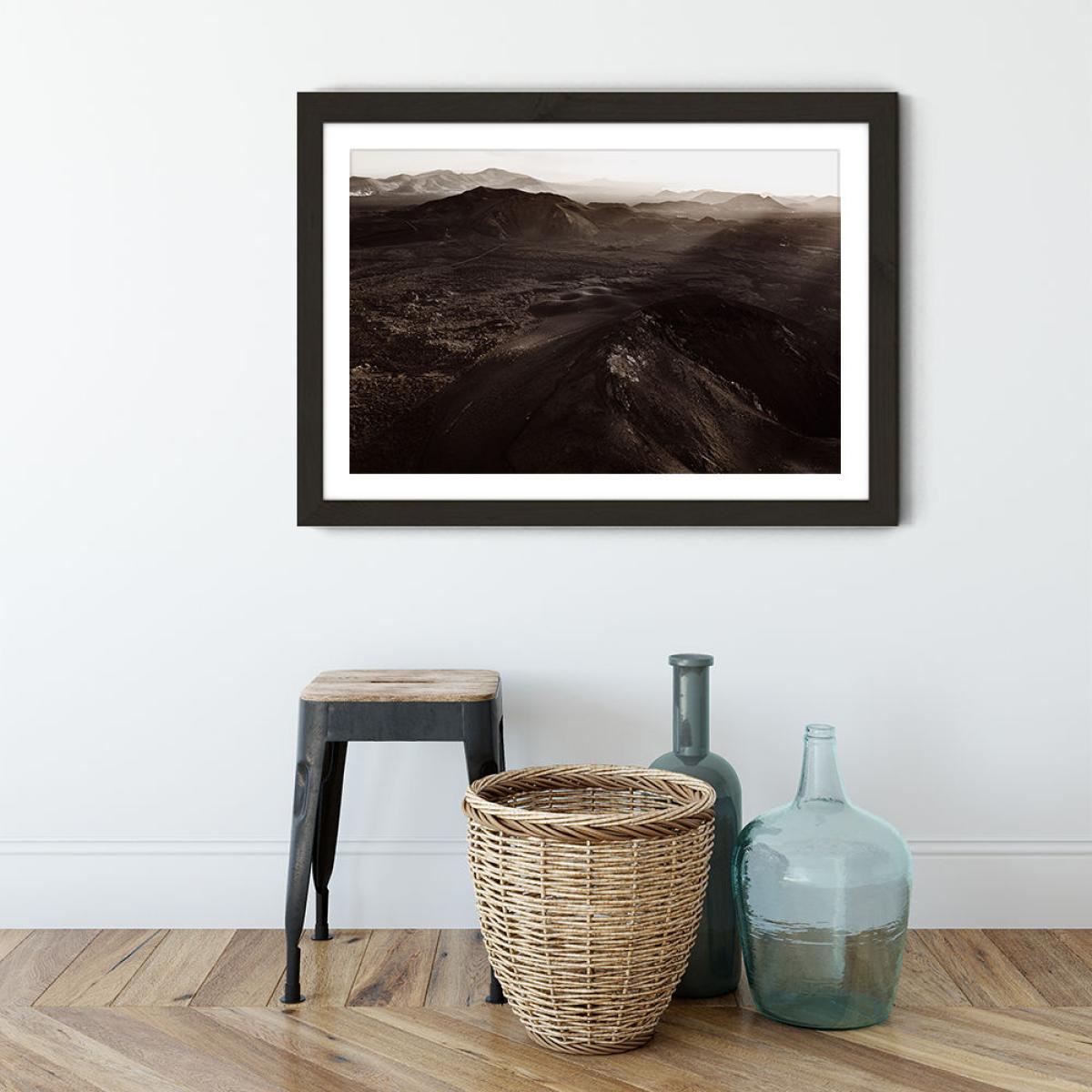 Volcanic Landscape II Art Print Black Frame – image 2