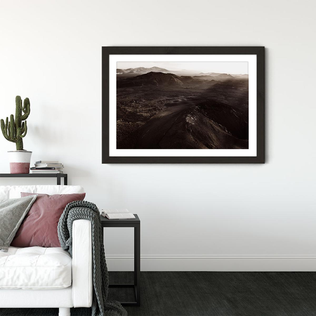 Volcanic Landscape II Art Print Black Frame – image 3