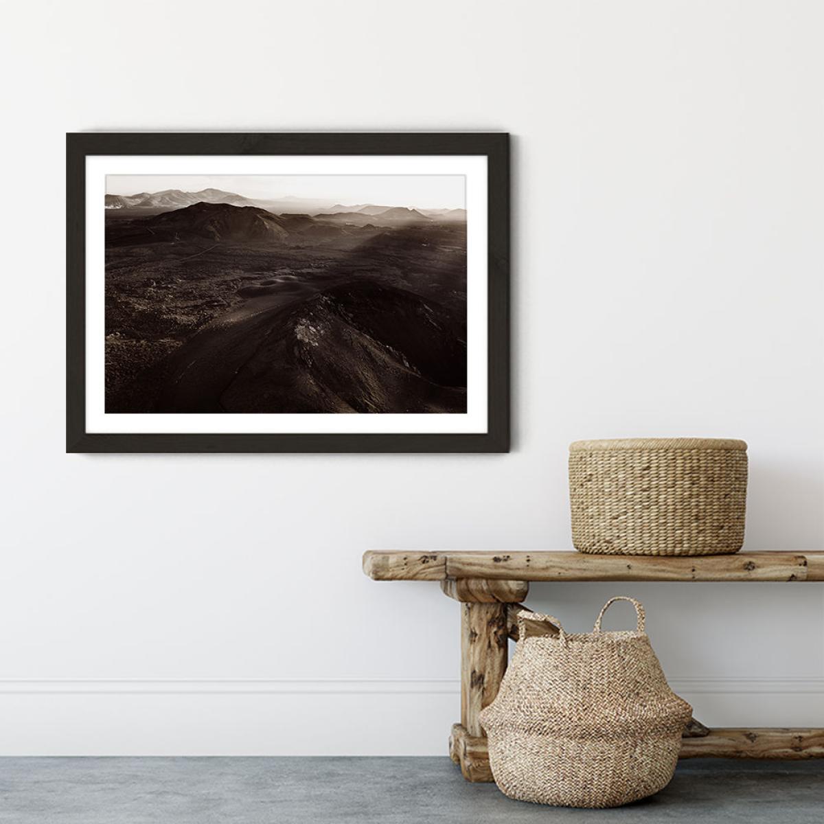 Volcanic Landscape II Art Print Black Frame – image 4