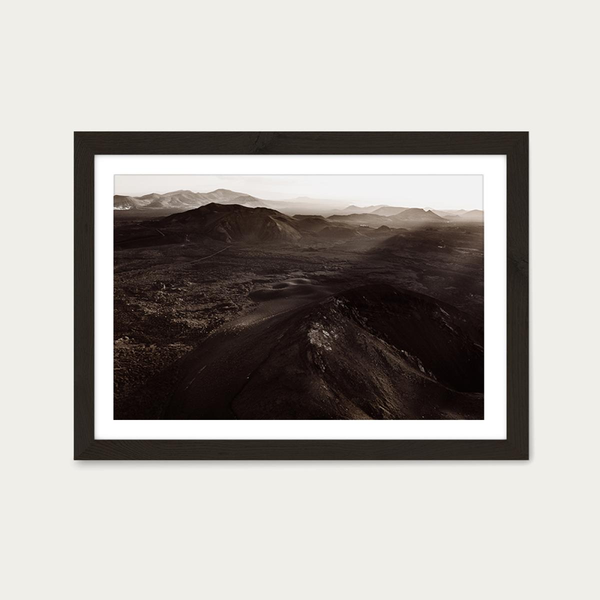 Volcanic Landscape II Art Print Black Frame – image 1