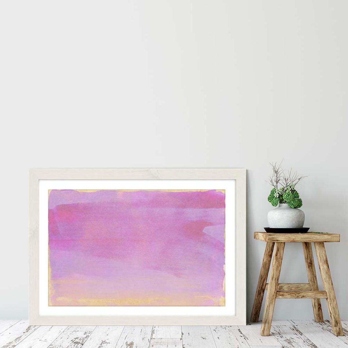 Minimal Abstract Lilac Colorfield 01 Art Print White Frame – image 6