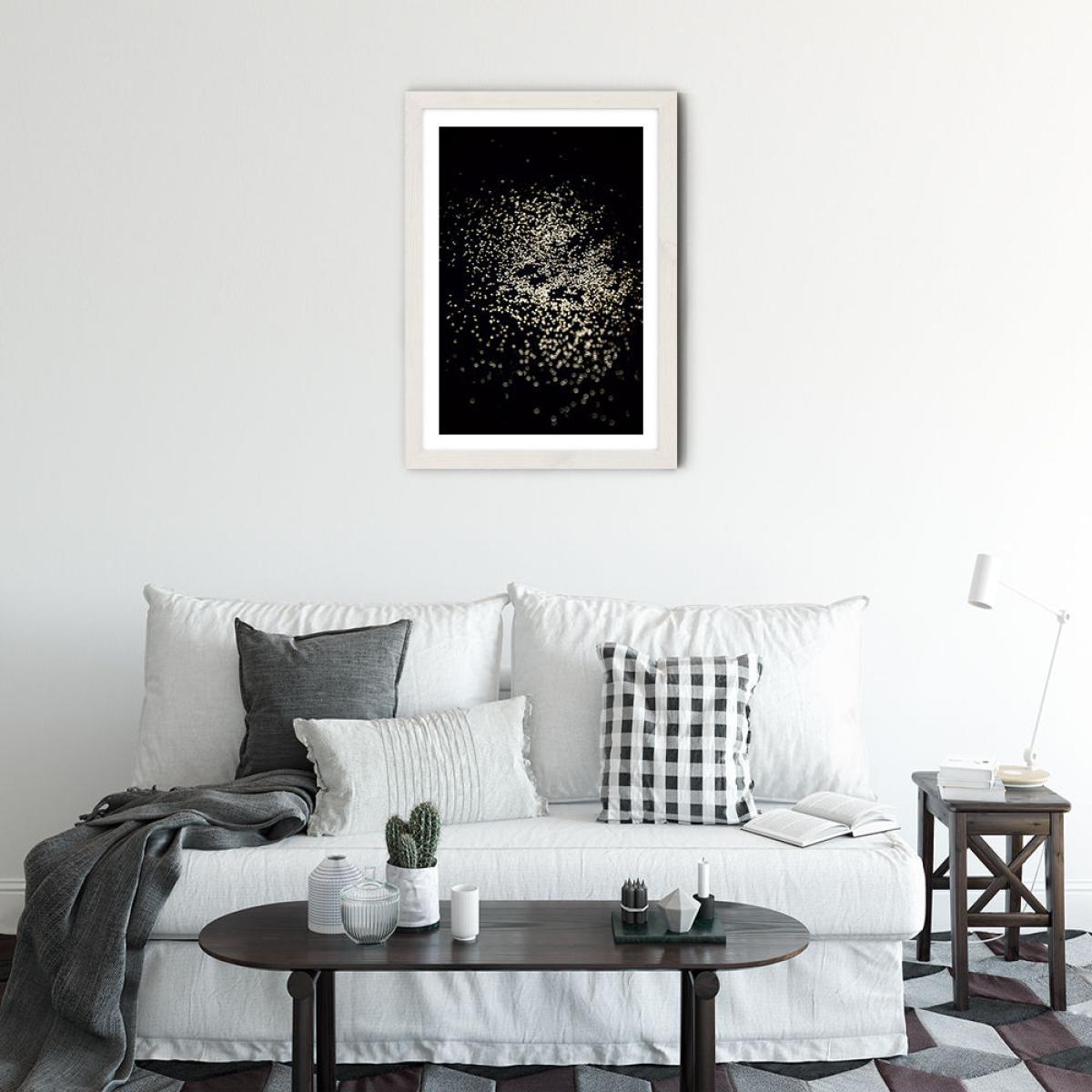 Galaxy Konfetti Art Print White Frame – image 2