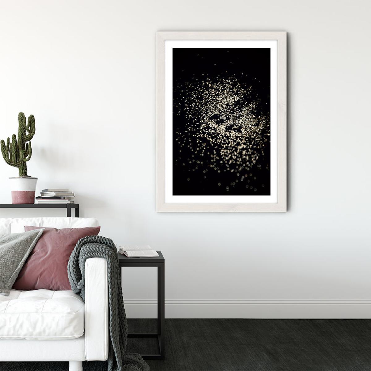 Galaxy Konfetti Art Print White Frame – image 3