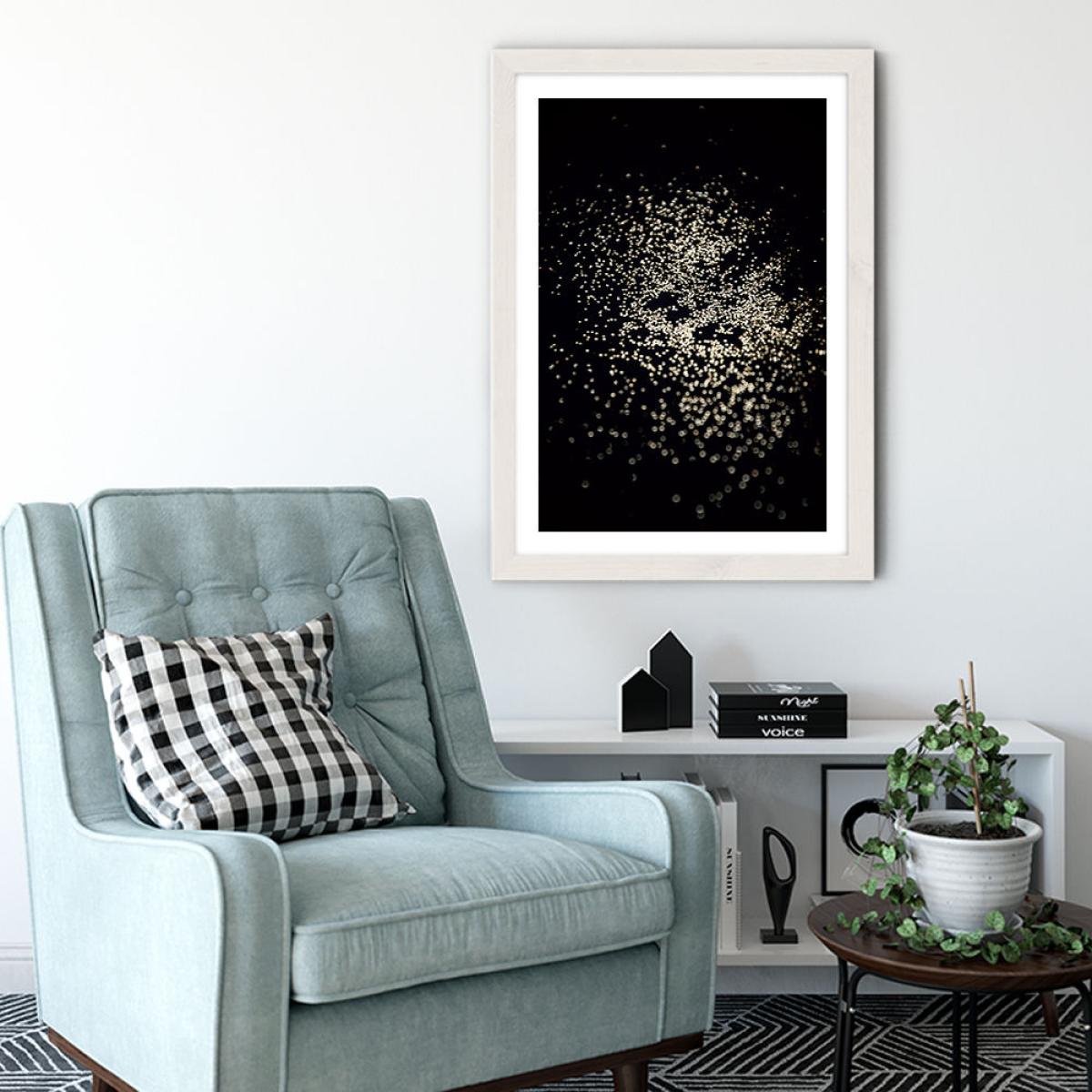 Galaxy Konfetti Art Print White Frame – image 4